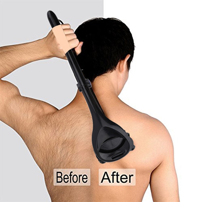 Men's Back Shaver Two Head Blades Flodable Trimmer Body Leg Hair Razor back blade Long Handle Removal Razors body shaver